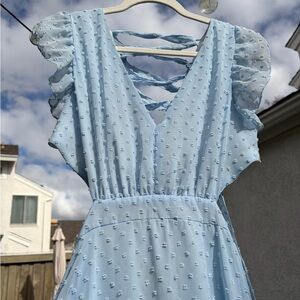 Altar'd State Sky Blue Textured Dress